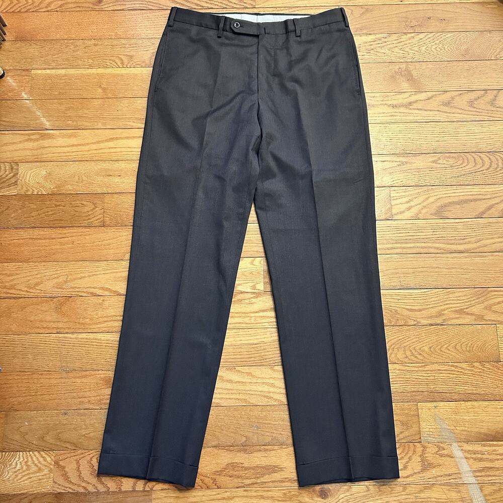 Incotex Slowear High Comfort Wool Super 100s Trousers Pleated Suit Pants 34x32